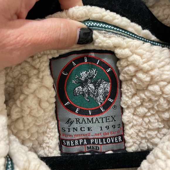 Cabin Fever by Ramatex Gray & Brown Sherpa Pullover Sweater - Picture 4 of 6